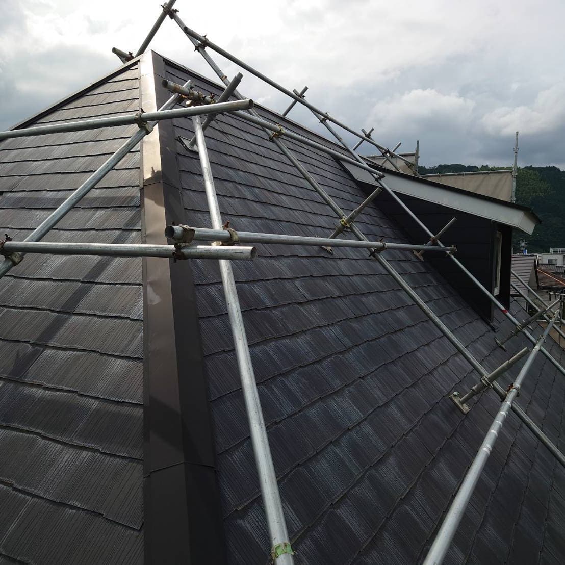 静岡市住宅屋根足場